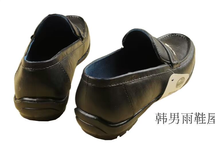 Kéo lại giày đi mưa cho nam mùa xuân và mùa thu thấp để giúp giày da đế mềm, đế cao su chống trơn trượt ủng lao động