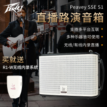 Peavey Budweiser S1 speaker playing karaoke guitar instrument portable charging bluetooth internal recording live road show audio