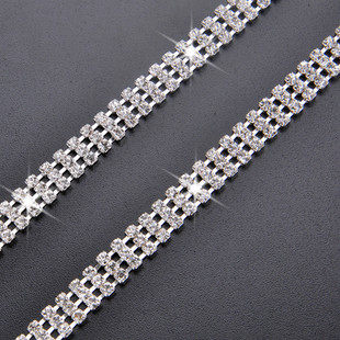 Korean style fashion underwear shoulder strap 3 drainage diamond bra invisible wide shoulder strap exquisite diamond shoulders