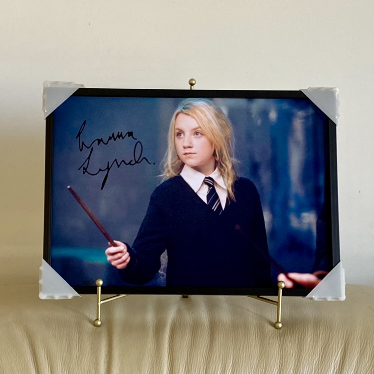 Harry Potter Luna Lovegood Signed Photo with Frame # 1 Harry Potter Luna Lovegood Signed Photo with Frame # 1