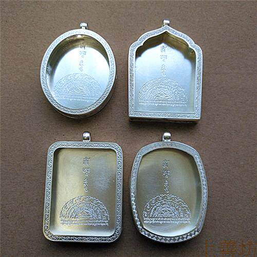 925 Silver Karma Wu box Small Thangka box 4*3 picture small Thangka box