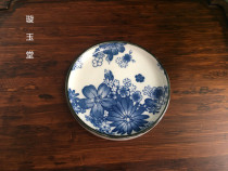 Underglaze color blue and white porcelain flower pattern tea cup support pad small round porcelain plate teapot Cover bowl cover set up town paper