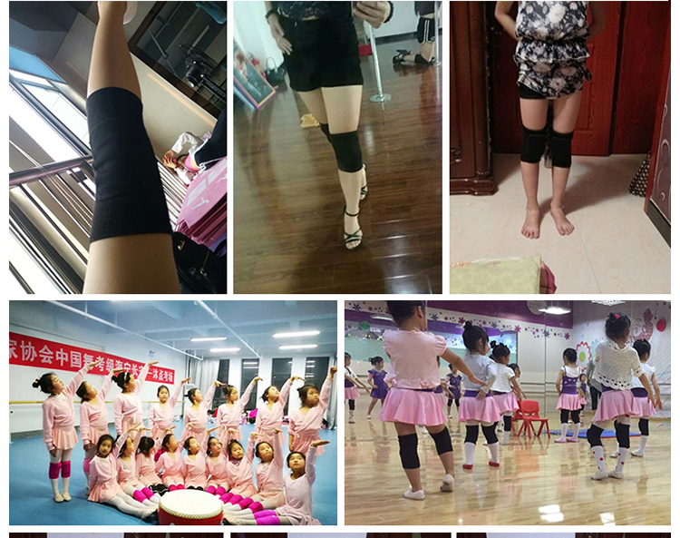 Trẻ em nhảy miếng đệm đầu gối nữ đầu gối để nhảy thể thao đặc biệt chống vỡ dày mùa đông bảo vệ dày đầu gối ấm cô gái - Dụng cụ thể thao băng khớp gối
