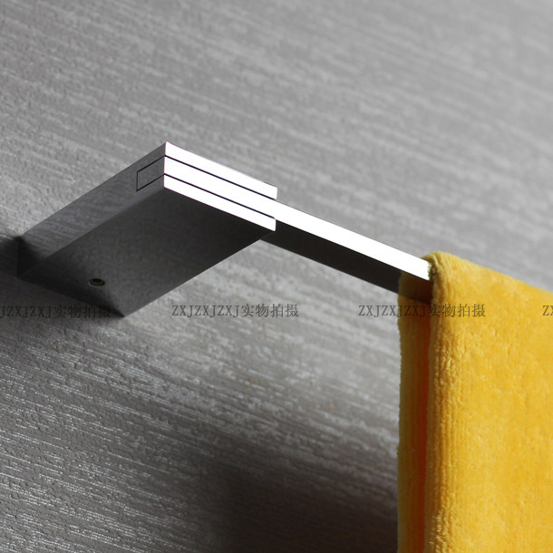 All-copper solid towel bar Bathroom punch contemporary towel single rod Light luxury towel rack Bathroom towel rack