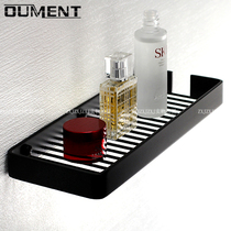 Bathroom black shelf toilet shower shower room wall-mounted all-copper basket