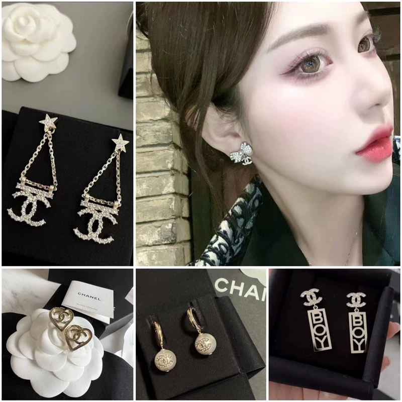 Серьги Chanel, кулон-жемчужина, 925 образец серебра
