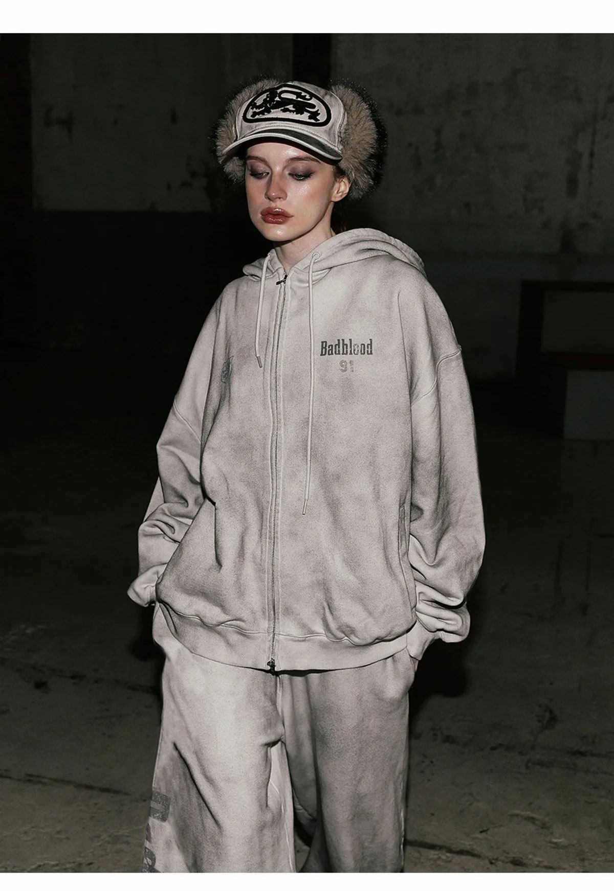 Корейские женские широкие брюки badblood в американском ретро стиле, свободные спортивные штаны с эффектом стирки