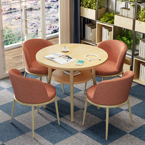 Negotiate table and chairs Combined rest area sales floor guests Reception Balcony Casual Nordic Brief Double small round table