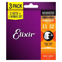 ELIXIR Illyx Folk Guitar Strings anti-rust coated strings Line complete set of wooden guitar strings Three sets