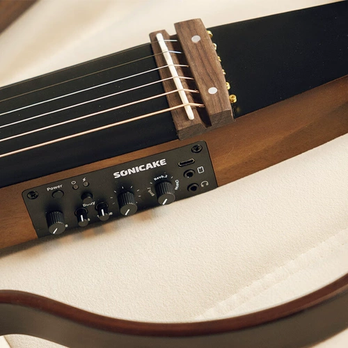 SONICAKE Silent Guitar Electric Box Effect Твердая древесина персикового цвета Практика Портативная гитара для начинающих Дорожная гитара Введение