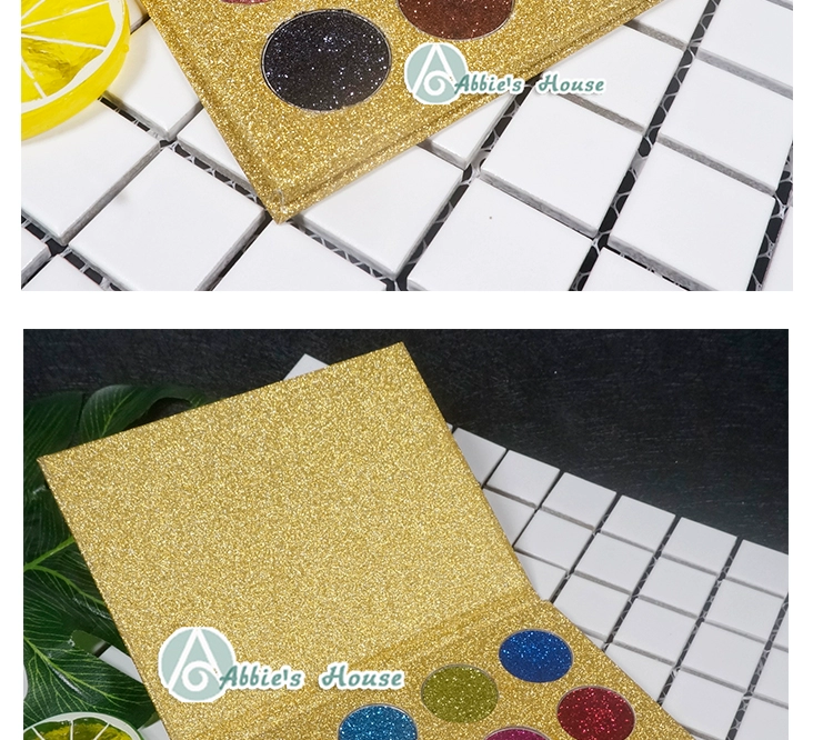 Abby Eyeshadow Trẻ Em Trang Điểm Hiển Thị Sáng Bóng Phim Eyeshadow Trang Điểm Palette 12 Màu Glitter Powder Châu Âu và Mỹ Bột Laser