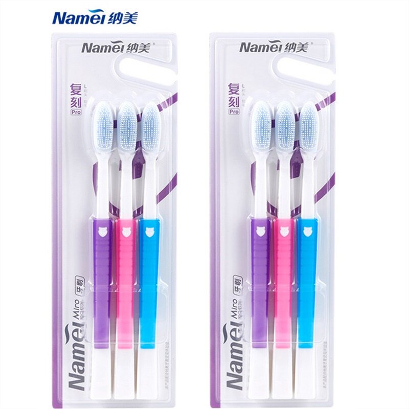 2 Suits of 6 Nami Nano toothbrushes Soft Mollusa Adults Ex-gratia Home Dress Travel 1019