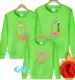 2017 cha mẹ và con gái quần áo mùa thu đông đầy đủ gia đình ba ba áo len bốn cổ cotton màu cam cổ dài