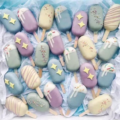 Dream Dragon Style Single Row Classic Ellipse Ice Cream Mold Ice Cream Mold Lollipop Cake Mold Silicone Mold - Tự làm khuôn nướng khuôn bánh nhúng