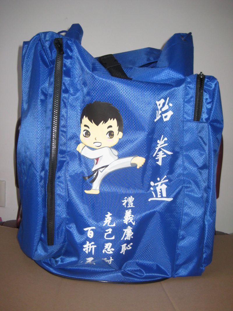 * Snowflake martial Arts* High-grade Taekwondo backpack Taekwondo bag Taekwondo protective gear bag bag blue