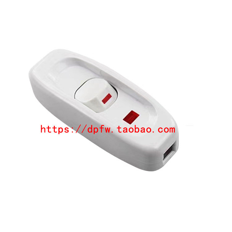 250V 10A hand pinch bedside switch two in two out white wire control with indicator light single control switch