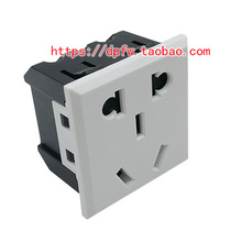 220V 10A embedded cabinet power outlet five-hole two-three plug new national standard module socket white