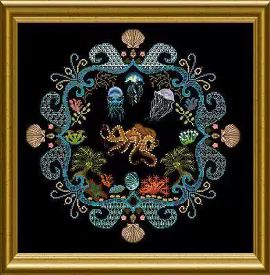 CD octopus original layout paper printing Original imported cross stitch Chatelaine Designs A3 color printing