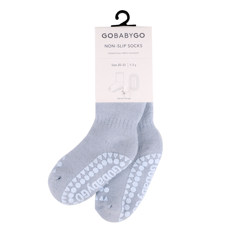 Denmark GOBABYGO baby plastic pad non-slip cotton socks Baby crawling socks Mid-tube socks