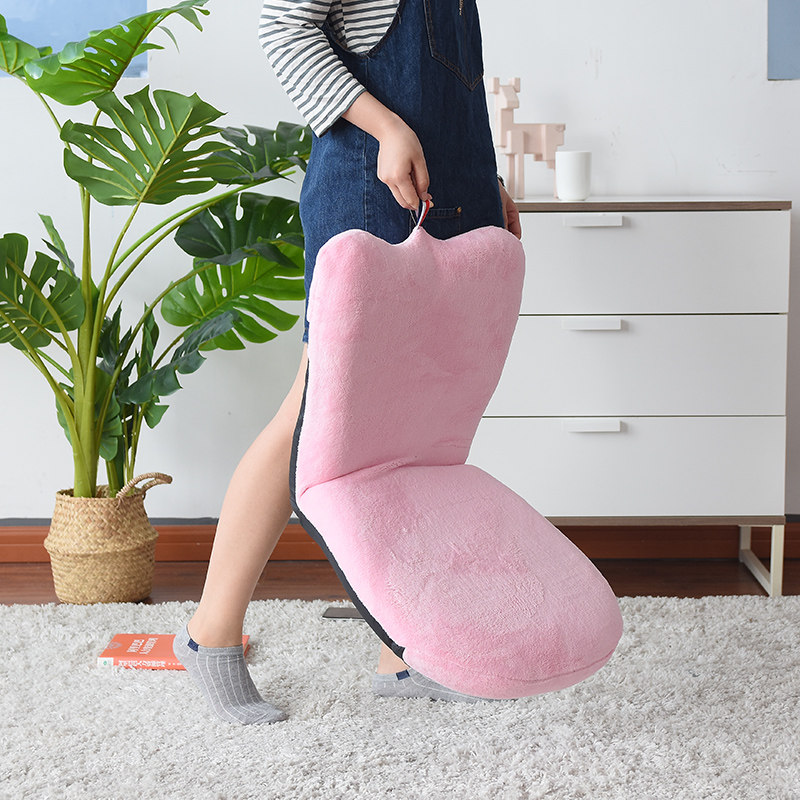 Japanese-style cute coral velvet portable removable and washable lazy sofa dormitory bed bay window adjustable apple tatami