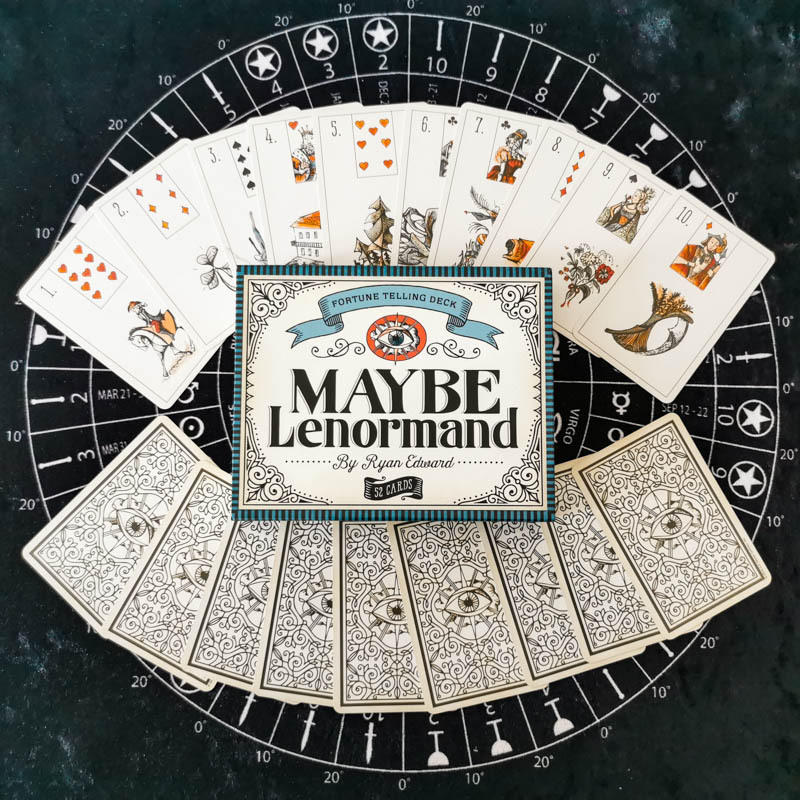 Imported Maybe Lenormand, Whether It Is Lenormand or Not, Is a -Card Divination Set with a Velvet Bag