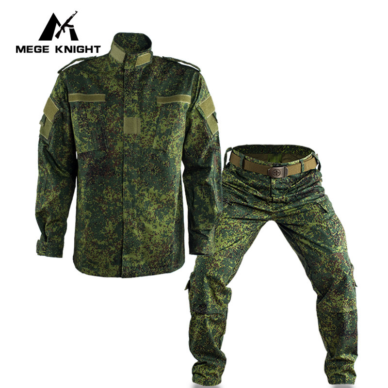 MEGE Russian camouflage suit small green man suit male Russian Russian style soft-shelled submachine clothing field job training suit-Taobao