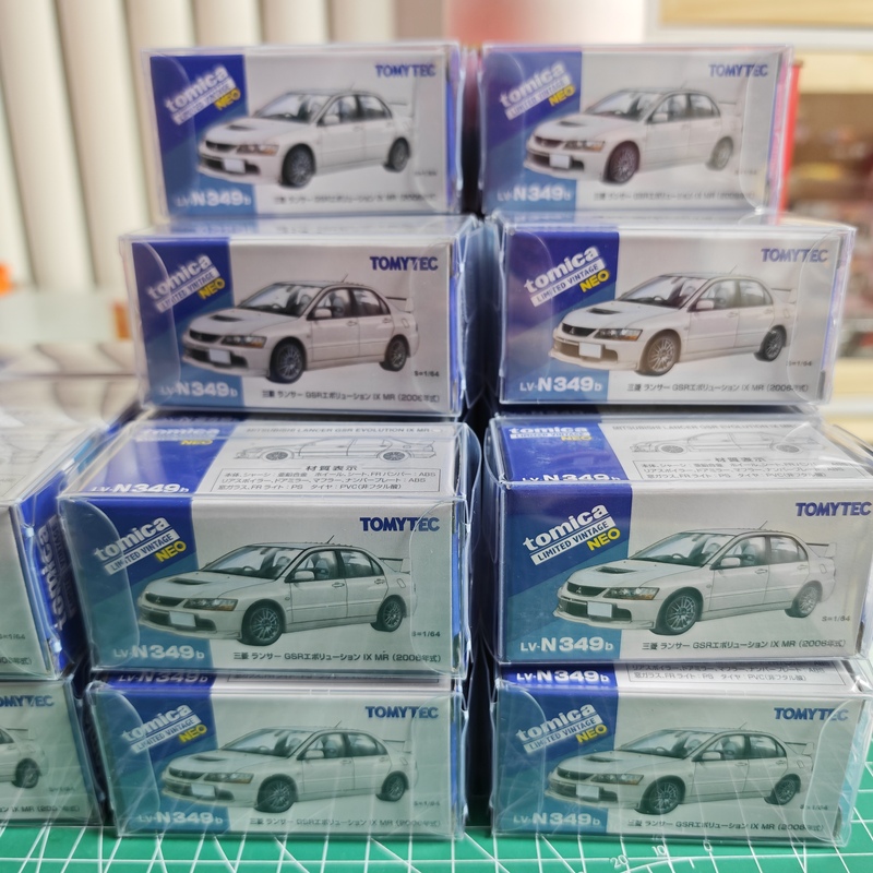Tomytec Tlv Lv-N349B 1/64 Scale Model Car Mitsubishi Gsr Evo 9 Ix Mr Ninth Generation Pearl White