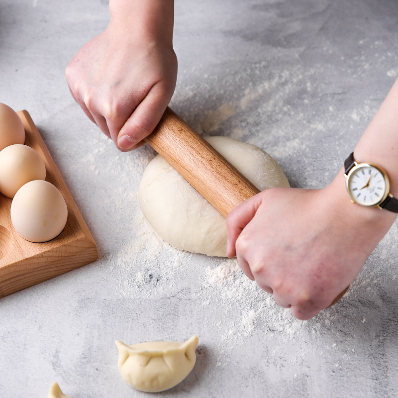 Kawashimaya Beech Wood Rolling Stick Solid Wood Rolling Stick Household Dumpling Skin Artifact Catch Noodle Stick Noodle Stick Catch Noodle Battle - Taobao