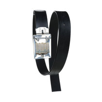 WILDLUST original niche design sense casual vibe black and white mens womens leather belt creative gift