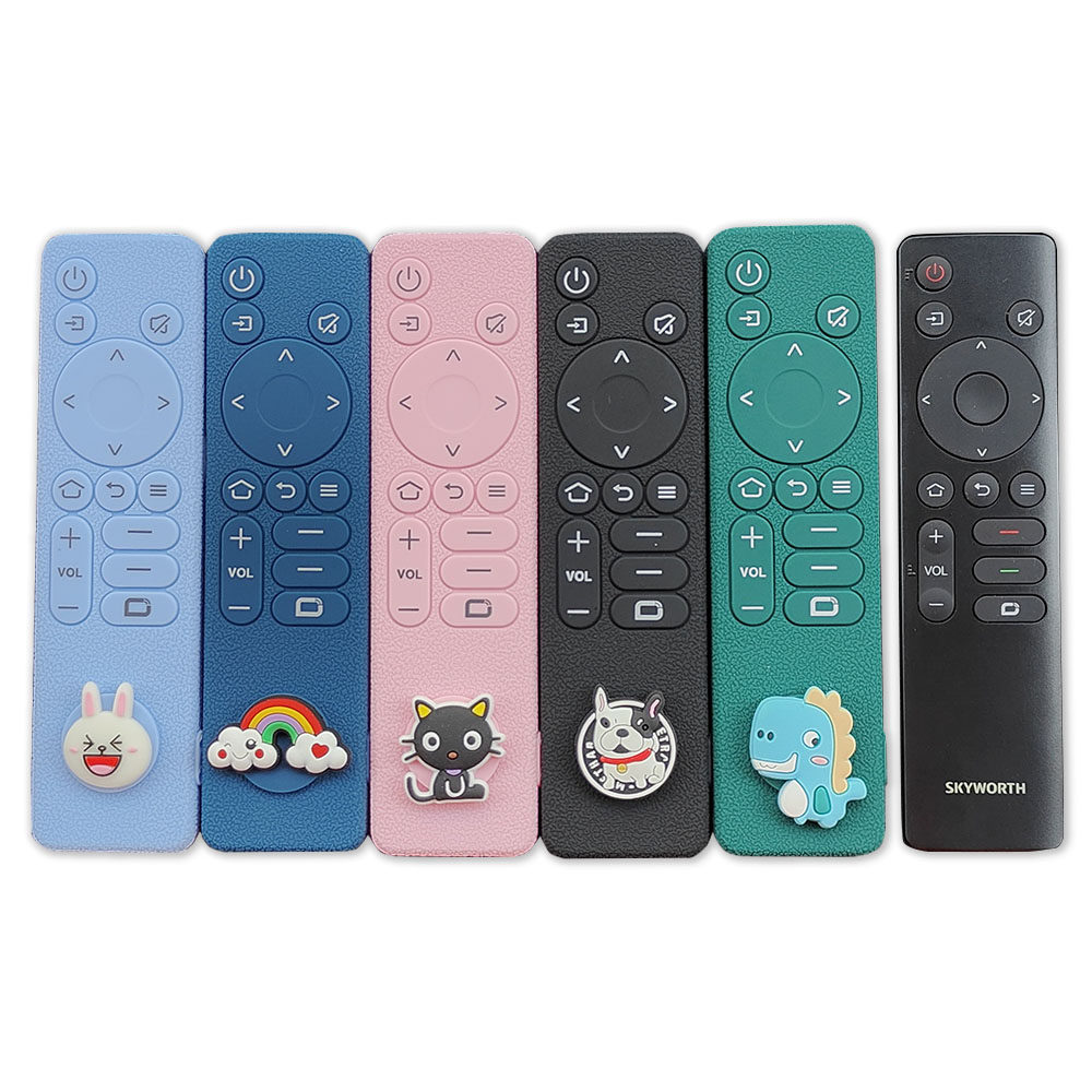 Crewy cool open TV remote control cover thickened soft silicone protective sheath Cartoon cute full bag anti-fall dust cover-Taobao