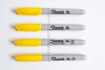 American imported Sanfu marker pen single head yellow marker pen dust-free pen oil pen 30005 1 0MM