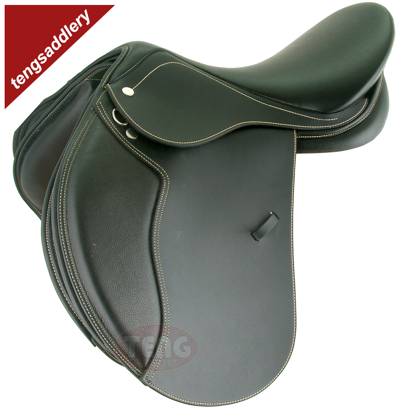 TENG saddle calf leather integrated saddle 17 5 