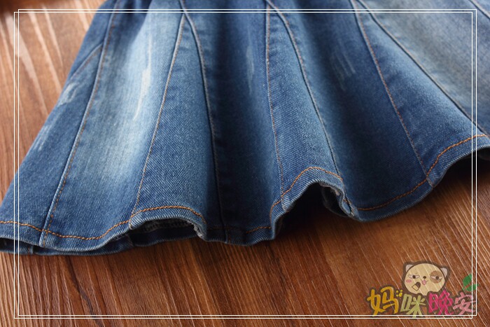 Jupe fillette en Coton denim bombe - Ref 2051784 Image 61