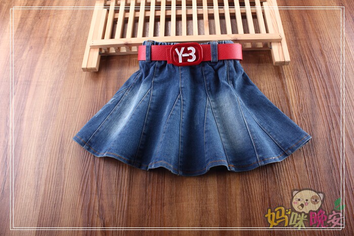 Jupe fillette en Coton denim bombe - Ref 2051784 Image 57