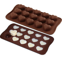 Heart-shaped silicone ice grid soft ice ice cube mold small creative home ice chocolate jelly mold ice box