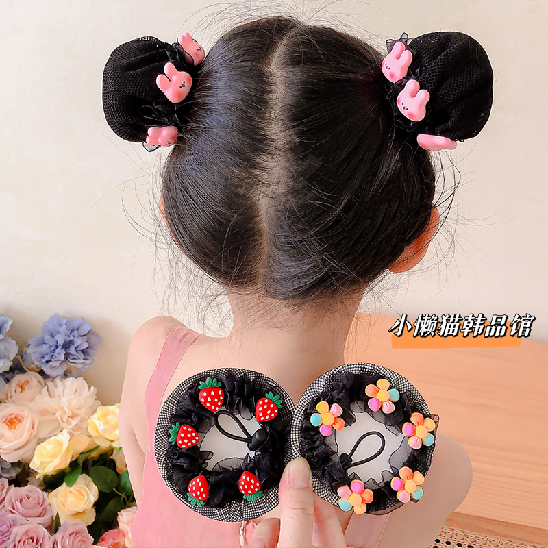 Children Hair Accessories Hair Net Women's Disc Hair Dance Head Floral Grade Dancing Bag Hair Latin Dance Net Pockets Girls Headwear-Taobao