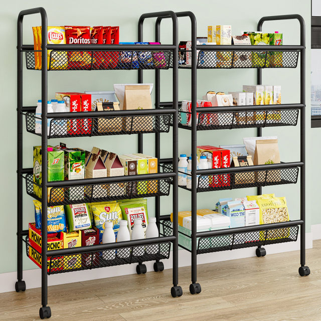 Hot sale simple household floor-standing storage shelf bathroom balcony living room kitchen vegetable cart storage rack