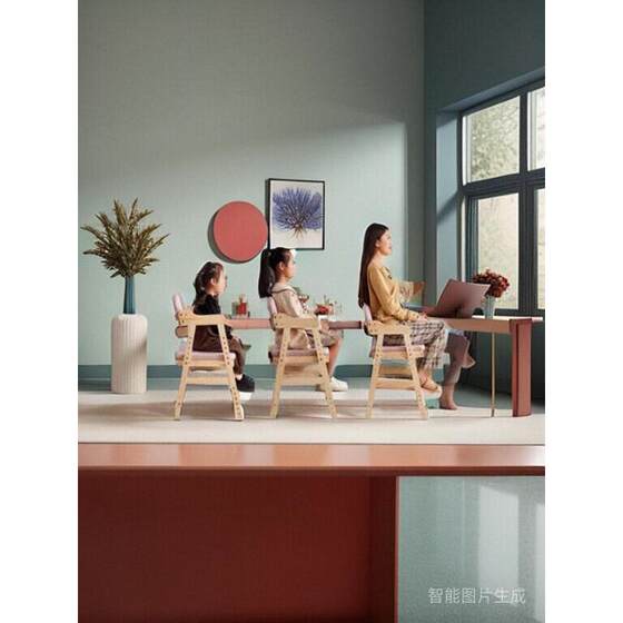 #儿童学习椅实木可升降作业靠背座椅凳子学生写字书桌椅子家用餐