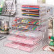 Pen holder student desktop drawer storage box for pens transparent multi-layer classification stationery acrylic dustproof pencil box