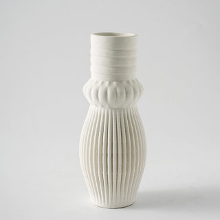 Hot selling cross-border selling simple modern striped ceramic flower ornaments home living room desktop flower arrangement wholesale manufacturer