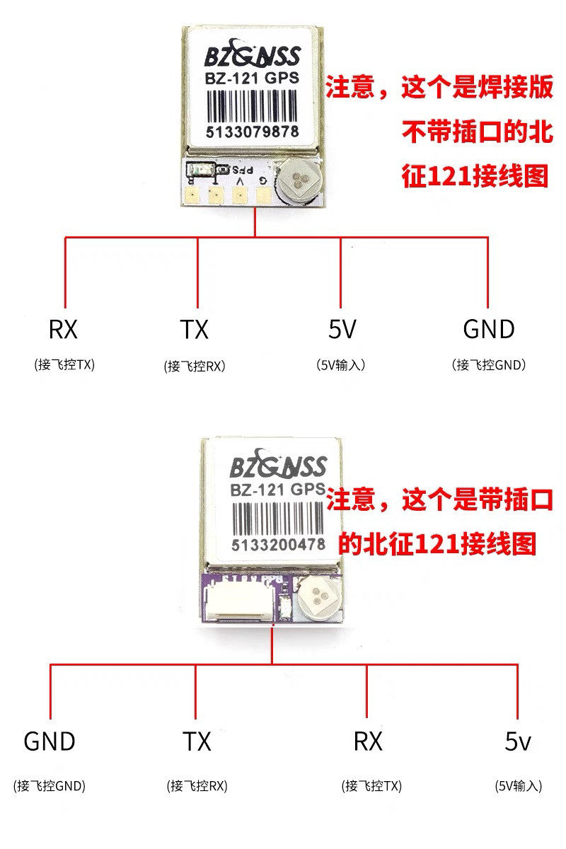 модуль GPS/Компас модуль/модуль навигации 北征bz-121 181 251gps 固定翼fpv穿越机失控返航救援f4 f7飞控