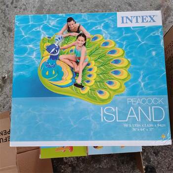 Intex57250 oversized peacock mount floating surfboard swimming supplies deck chair water play inflatable