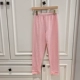 Розовые белые горизонтальные штаны