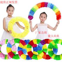 Encrypted hard ring round semicircular wire garland Games opening ceremony Kindergarten props Morning exercise dance garland