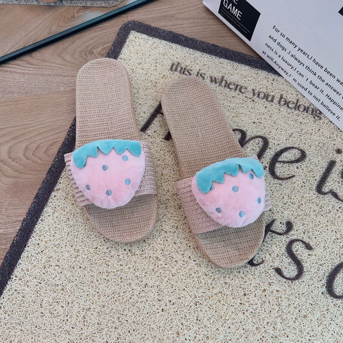 Модные мультяшные нескользящие тапочки, в корейском стиле, 2022, для влюбленных
