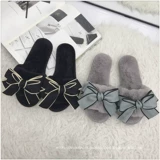 Сколпочная женская зимняя семья Хан Гу в модном темпераменте INS Plush Plush -Plushnet Red Bow Slapper Women Женщины