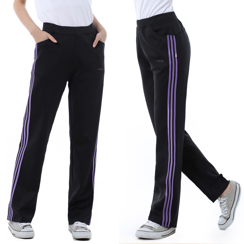 Comfort Mid Waist Sports Pants Women Long Pants Straight Cylinder Loose large size South Korean silk elastic casual pants Slim Fit Pants