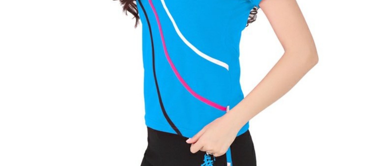 Mùa hè mỏng phần áo sơ mi nữ nhảy vuông thể dục nhịp điệu quần áo cotton nhóm thở hồng tăng quần áo thể thao màu đỏ - Quần áo tập thể hình quần đùi tập gym nữ