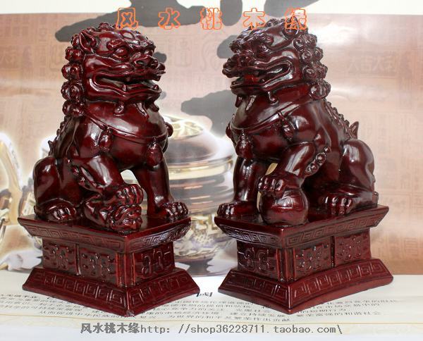 Solid Resin Lions Swing Piece Home Door Hall Door Feng Shui Ornaments Beijing Lion's Palace Door Lion Furnishing Pair