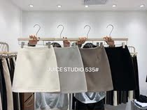  JUICESTUDIO535 woolen short skirt autumn and winter new hip A-line version of anti-walking all-match thin skirt